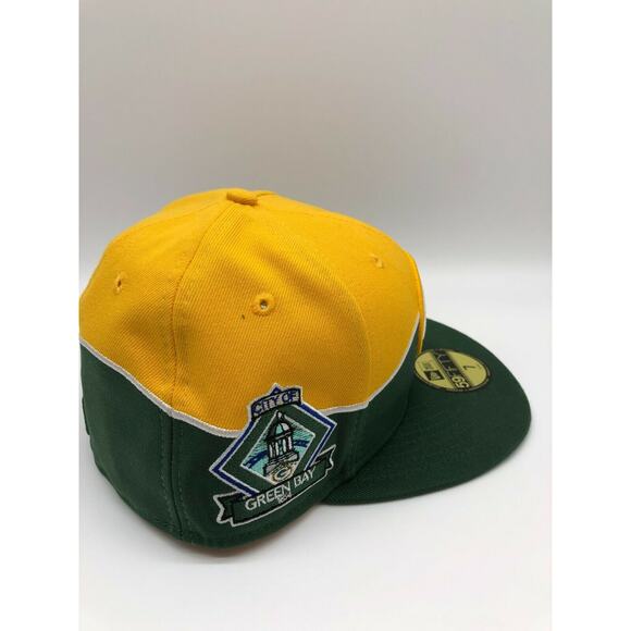 Green Bay Packers Embroidered New Era 59Fifty Fitted Hat Cap Draft NFL Size 7 - Picture 10 of 12